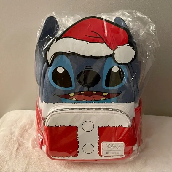Loungefly Lilo & Stitch Holiday Santa Stitch Mini Backpack - EE Exclusive - Picture 6 of 9
